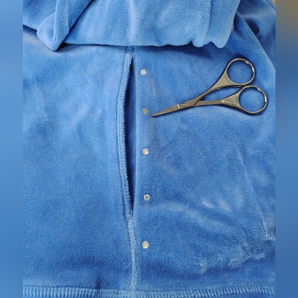 Cotton Velvet Quacker Factory Women's Full Zip Sweatshirt rhinestone, Size 1X, - Picture 13 of 16